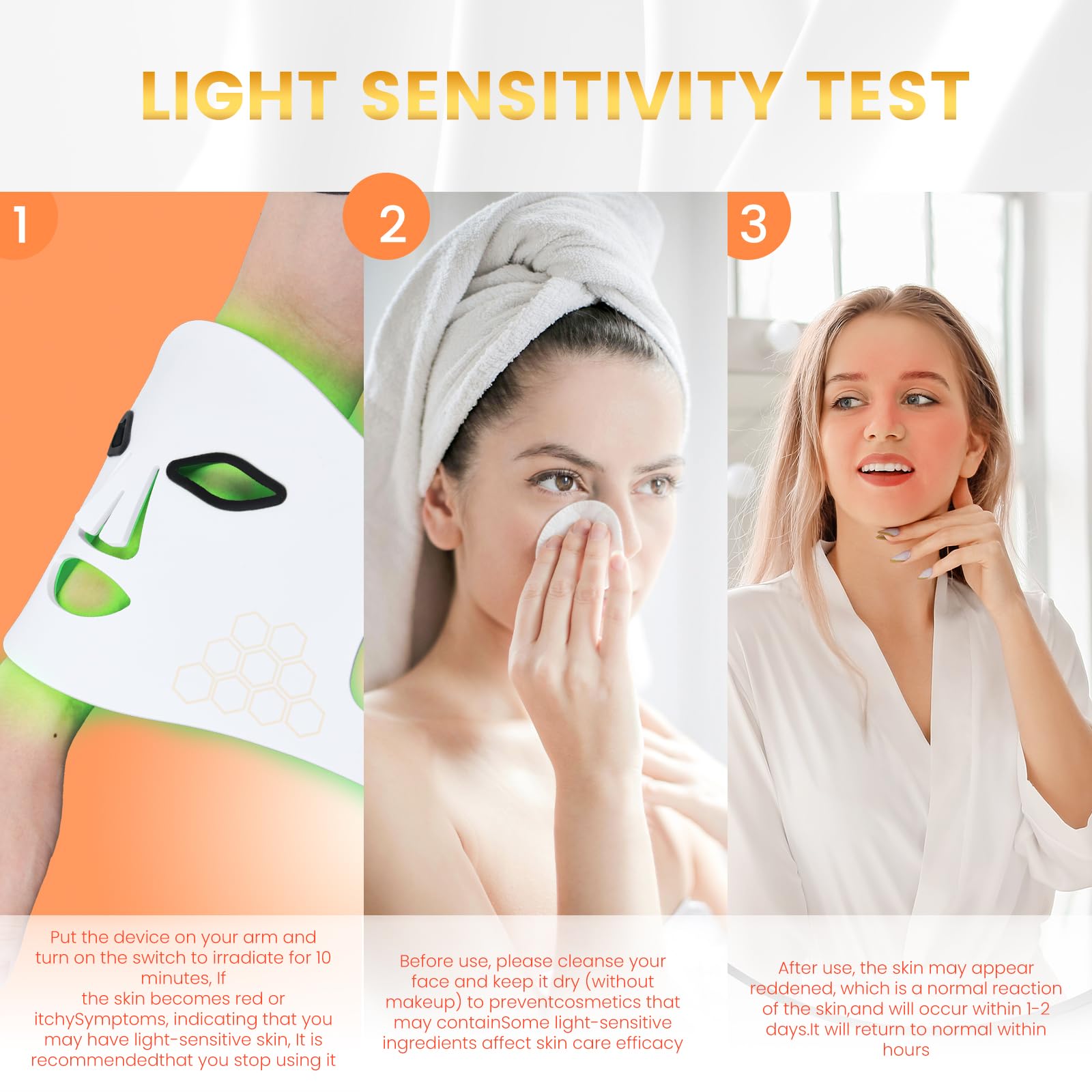 FSA, HSA berechtigte Hsaiiae LED-Lichttherapiemaske, Infrarot-Mittel zur Linderung von Steifheit, Dual-Modi für Akne-Lösung und Hautpflege, 4 Farblicht-Einstellungen