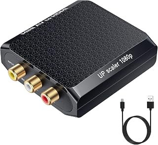 Wenter RCA to HDMI Converter 1080p Adapter - AV CVBS to HDMI for VCR VHS Xbox Wii PS3 N64 - Plug & Play PAL/NTSC