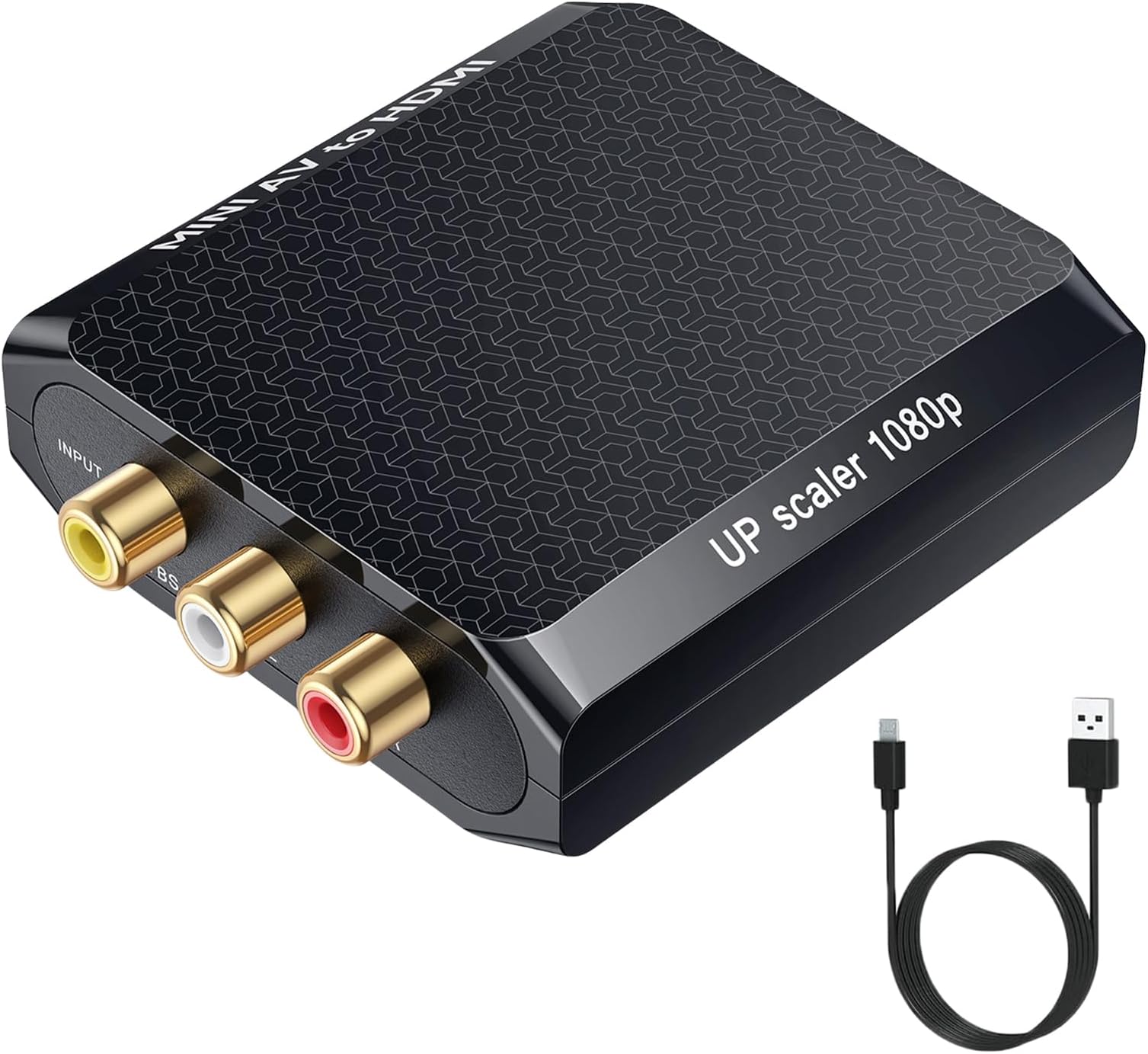 WENTER AV to HDMI Converter, 1080P RCA to HDMI Adapter, Mini Composite CVBS Audio Video Adapter Supports PAL/NTSC for VCR/VHS/Xbox/PS3/STB/N64/Wii/TV/PC/Blue-Ray DVD Players