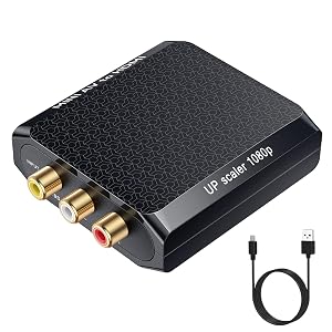 WENTER AV to HDMI Converter 1080P RCA to HDMI Adapter Mini Composite CVBS Audio Video Adapter Supports PAL
