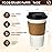 YEEHAW 16 oz 50 Pack Disposable Coffee Cups with Lids and Sleeves, To Go Coffee Cups, Hot Paper Cups for Hot Beverages in Party, Family, Office, Upgraded