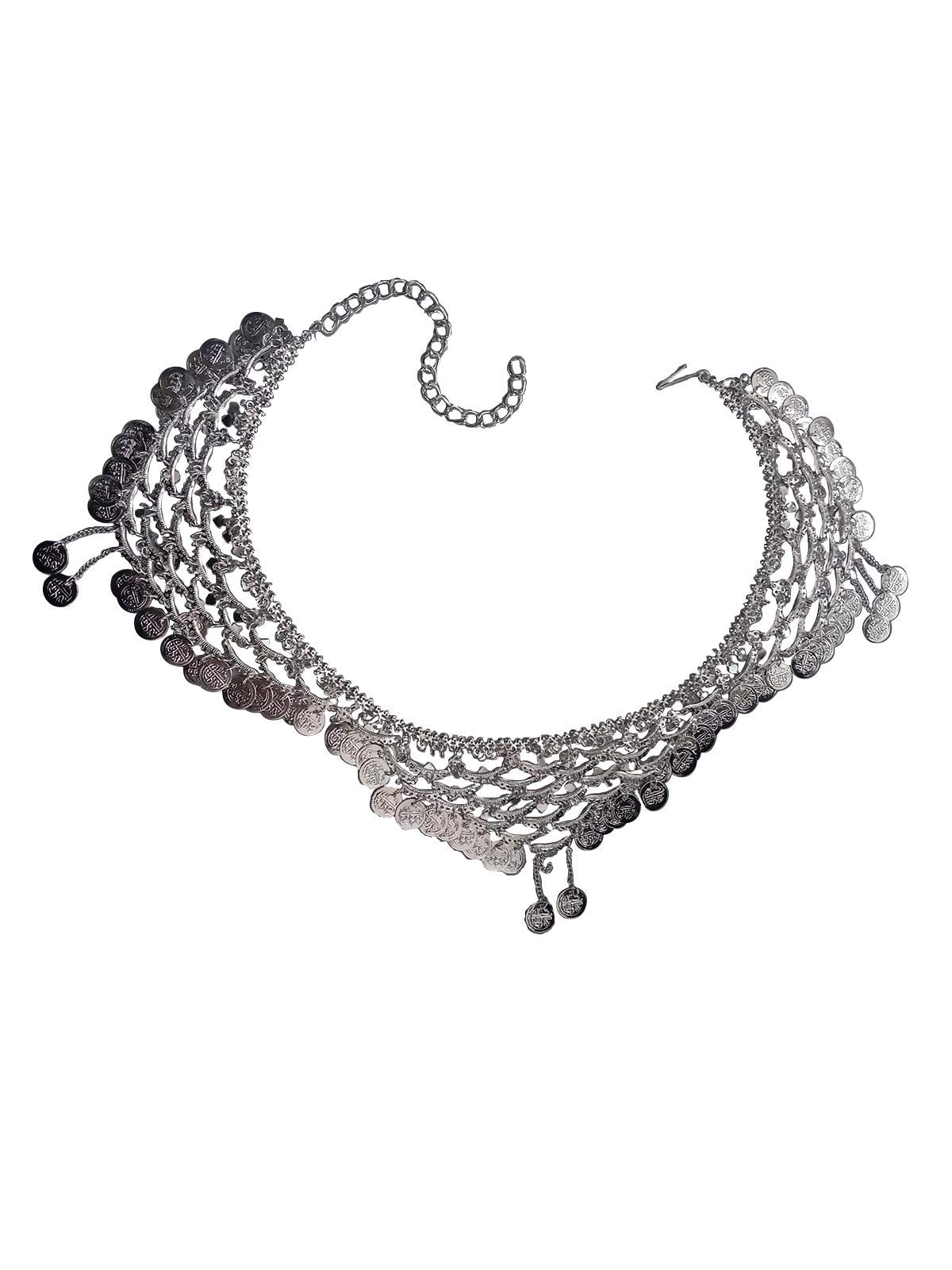 BookMyCostume Indian Gypsy Banjara Silver Coin Heavy Waist Chain Kamarband “ Fancy Dress Costume Accessory for Girls Free Size (B08KT8BKGS) Amazon Price History, Amazon Price Tracker