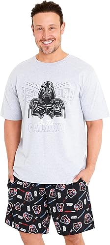 Disney Star Wars Pajamas Set Men Short PJs Lounge Set Dad Baby Yoda Sleepwear (S