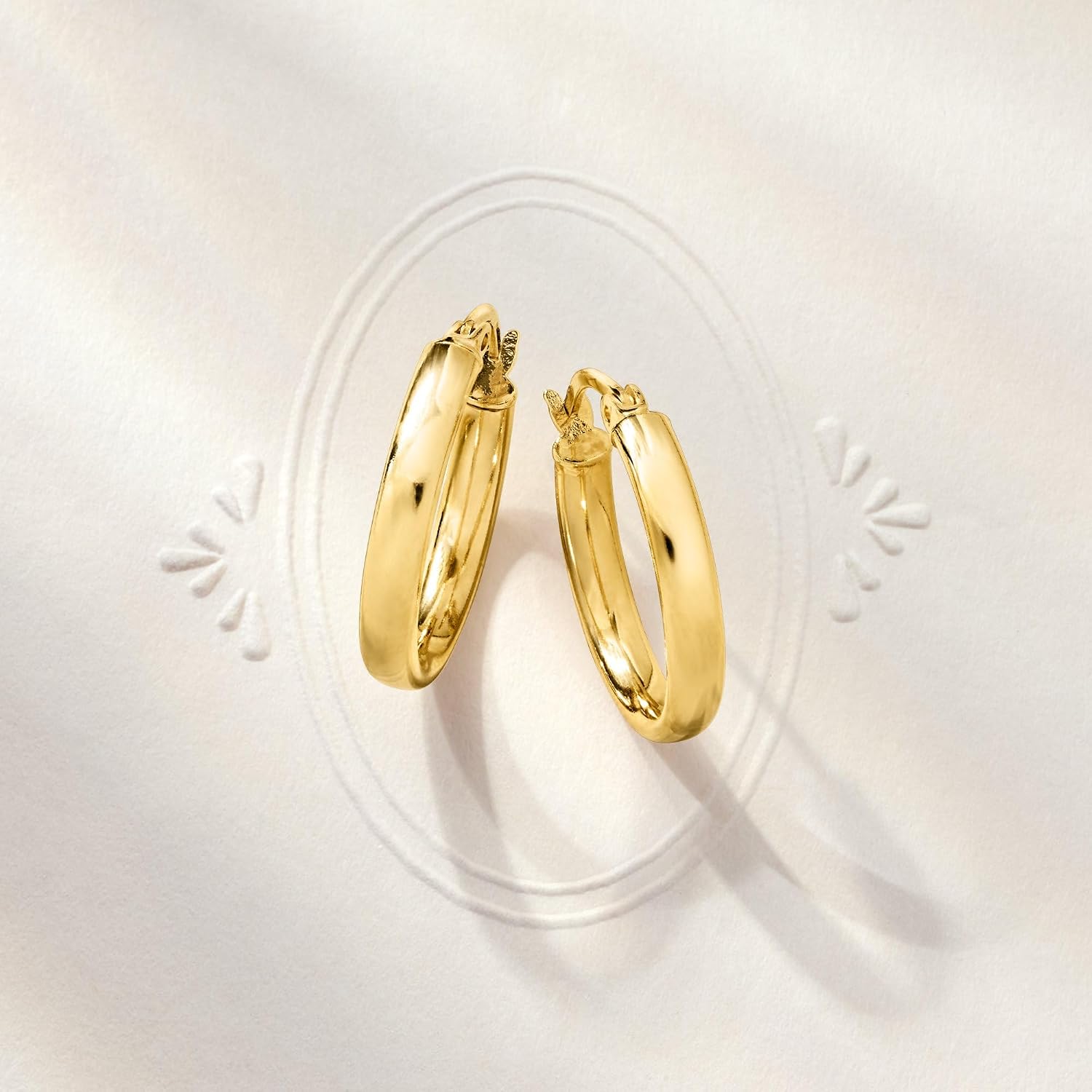 Ross-Simons 18kt Gold Over Sterling Hoop Earrings