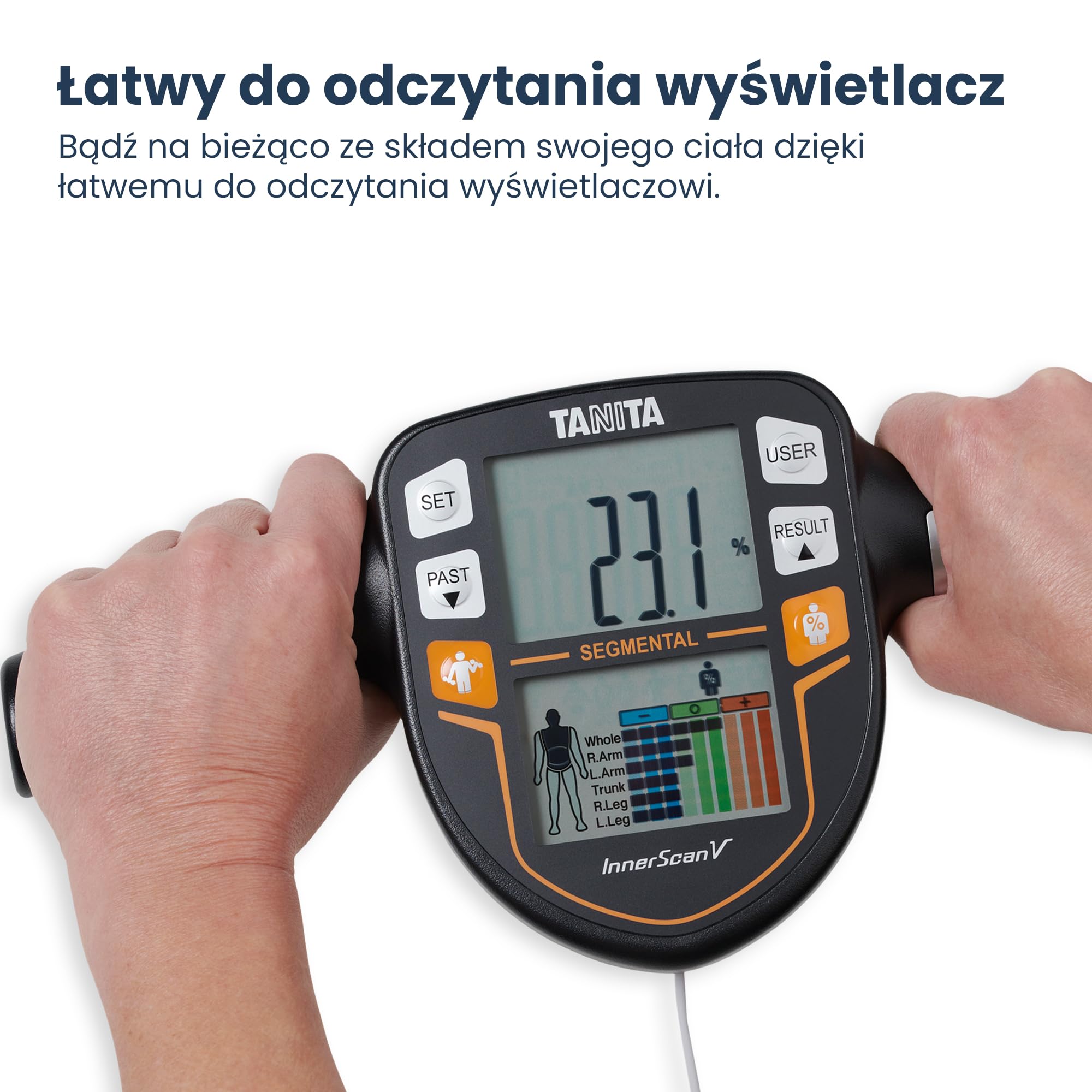 TANITA BC-545N waga segmentowa do sk?adu cia?a na ekran, pomiary na cz??? cia?a, 10 pomiarów, kolor srebrny, 1 szt