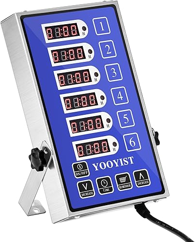 Miniatura 2 de Temporizadores de cocina de precisión para cocinar, temporizador de cocina comercial de 6 canales, suministros de cocina de restaurante,