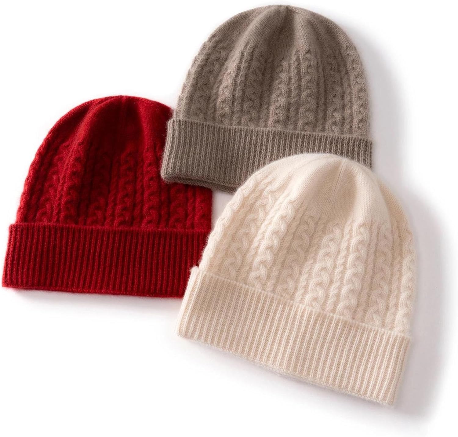 Women's Slouchy Casual Winter Beanie Hat Men's Solid Color Thicken Warm Cold Weather Stretchy Skull Cap
