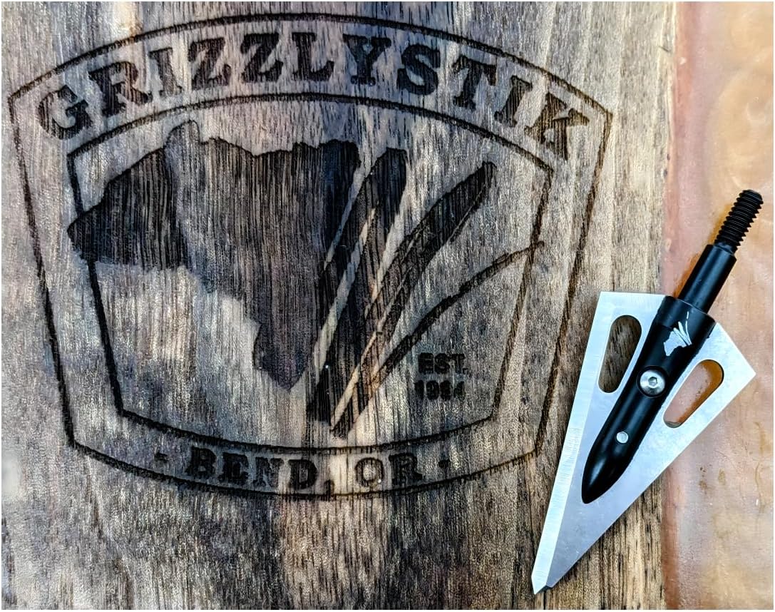 Samurai Bowhunting Broadheads, 125/200 Grains, Razor Sharp, Single Bevel Stainless Steel Blades, 1 1/8" Wide Cut, Bone Breaking, for All Bows & Crossbows, 3 Pack