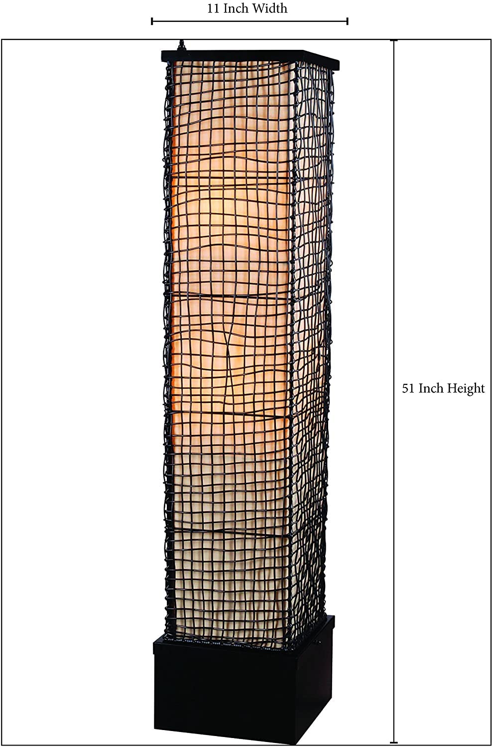 Kenroy Home 32250BRZ Trellis Outdoor Floor Lamp with Black