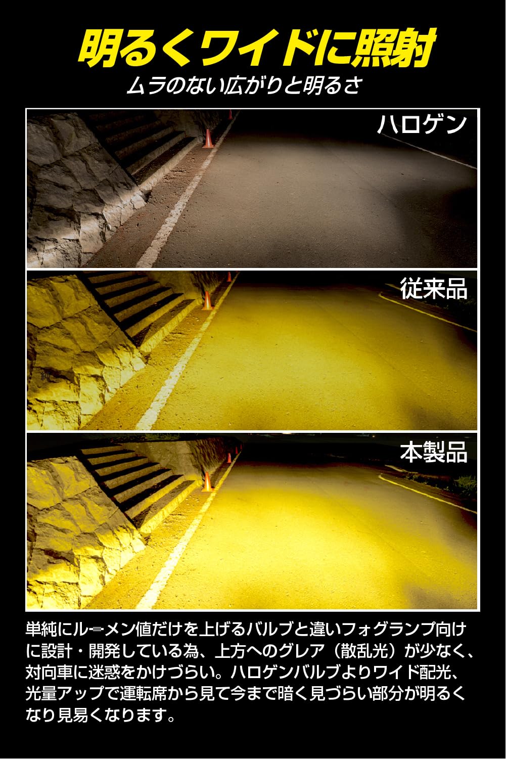 Amazon.co.jp: M's Basic by IPF フォグランプ LED バルブ H8 H11 H16