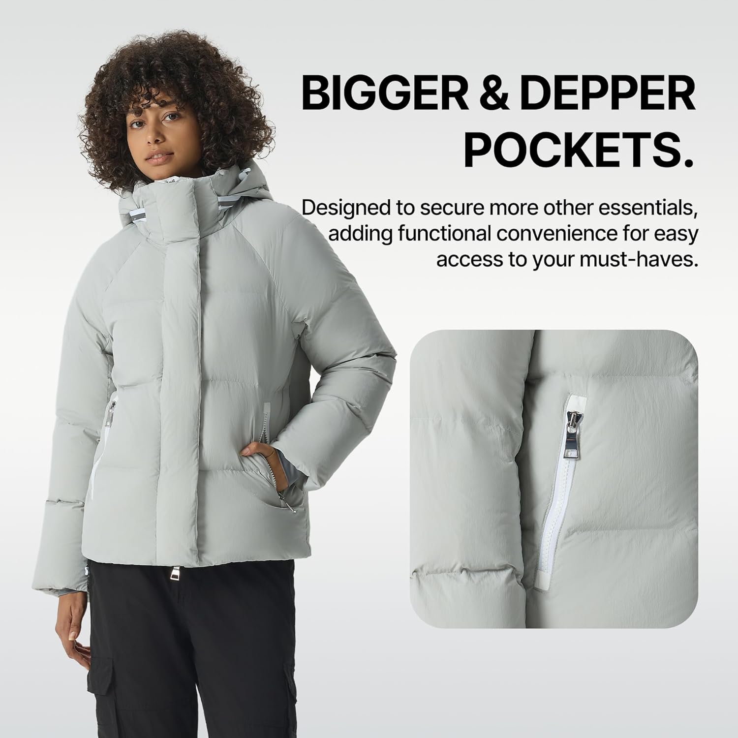 Fitouch Summit Breeze Women's Lightweight Down Puffer | 750+ PF Winter Short Jacket | Soft Warmest Coat - Image 9