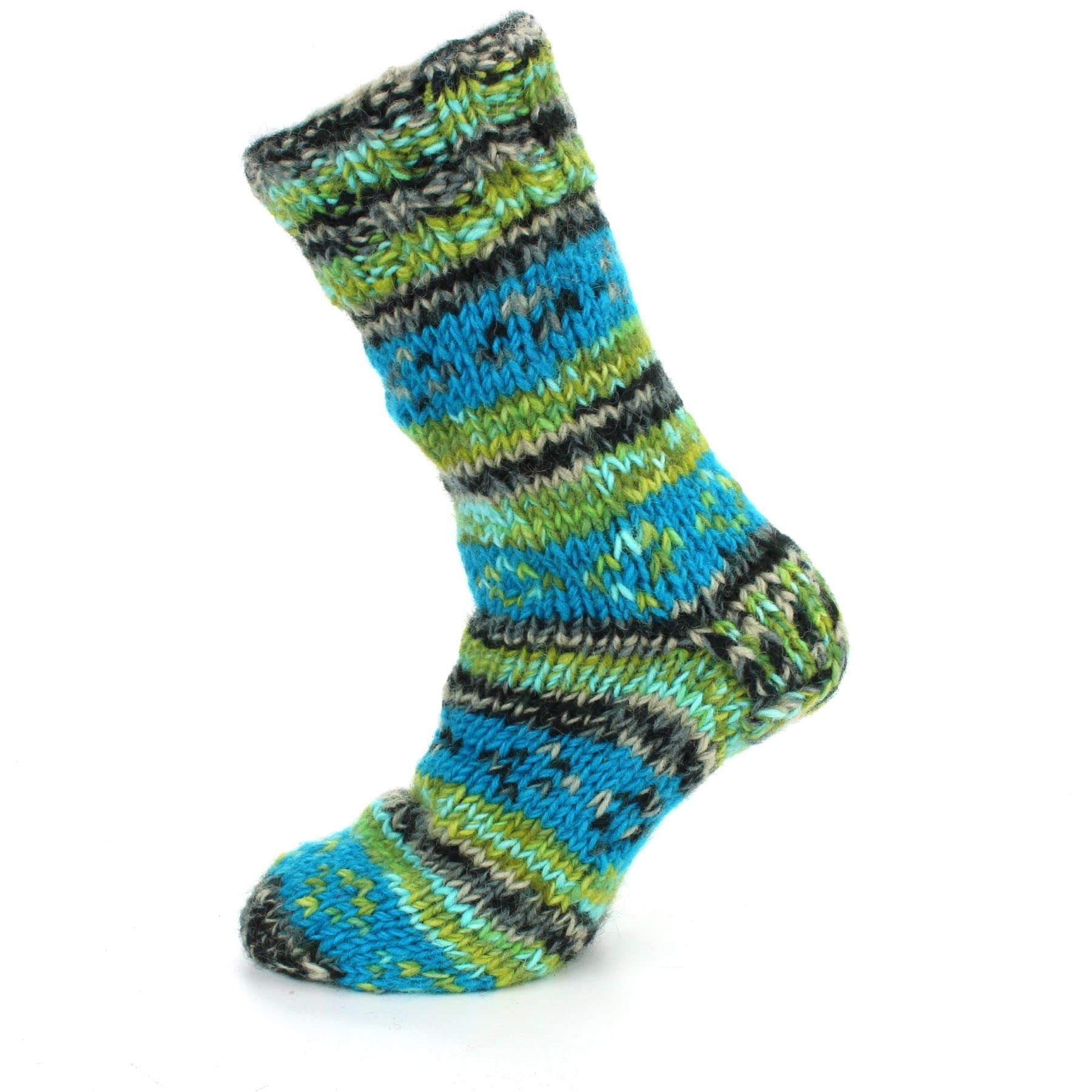Chaussettes en laine du Népal tricotées main pour affronter l'hiver avec style - 3