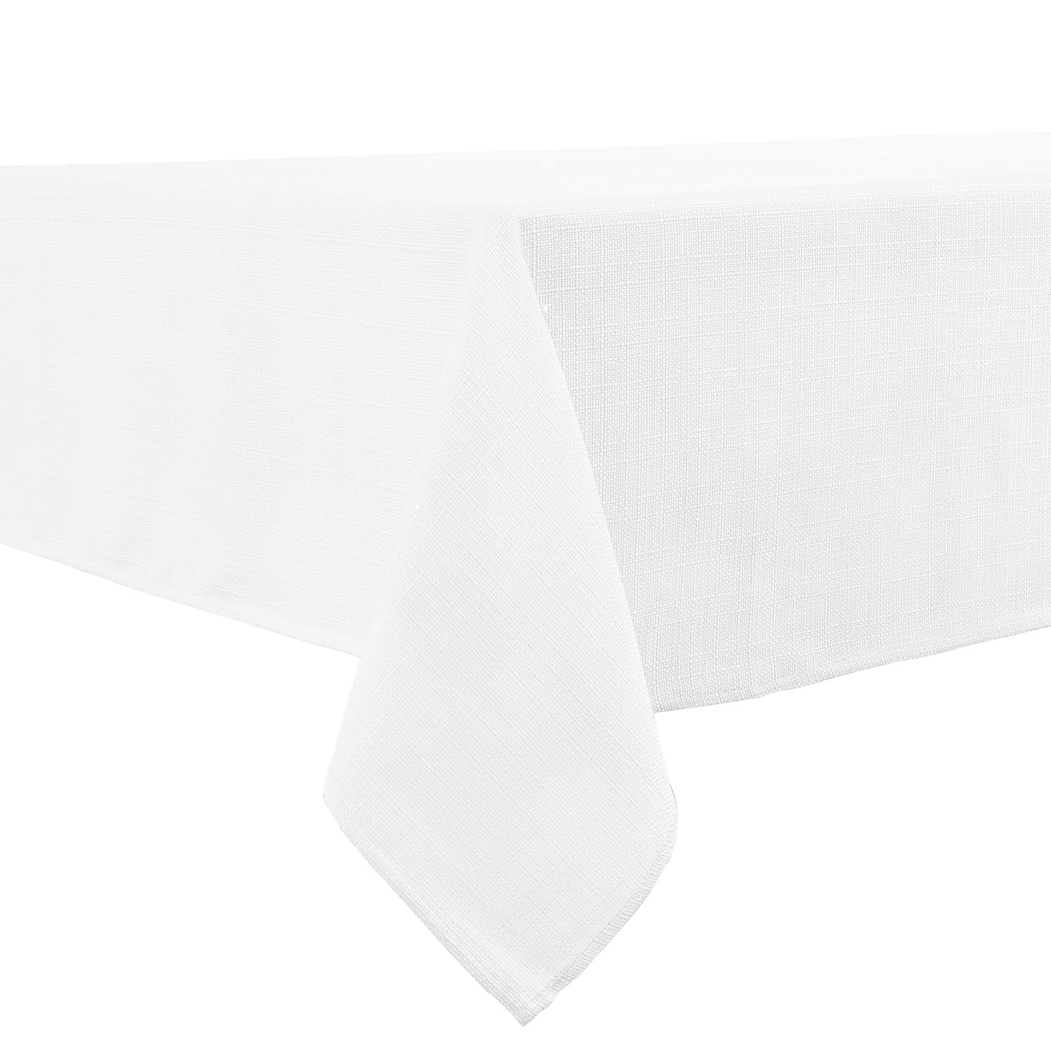 BALCONY & FALCON Table Cloth 145x300cm, Wipe Clean, Waterproof, Washable & Wrinkle Resistant, White Rectangular Tablecloth for Dining, Kitchen, Parties, Weddings & Outdoor Use — image 1