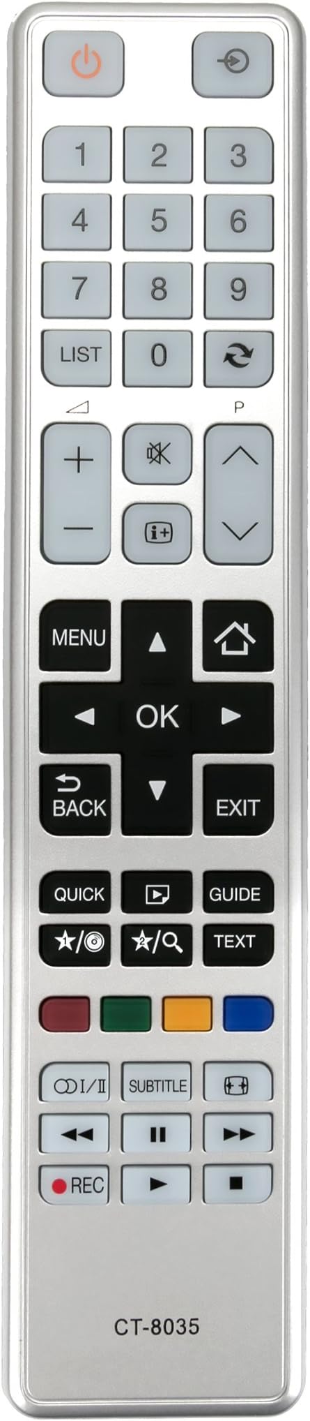 – CT-8035 CT8035 Remote Control Replace for TOSHIBA CT-8040 CT-8041 CT-8054 40L3433DG 40L3443DG 40L3451DG 40L3453DG 40L3454DB 40L3455DB 48L3433DB 48L3443DG 75037328 48L3433 48L3433DB 48L3433DG