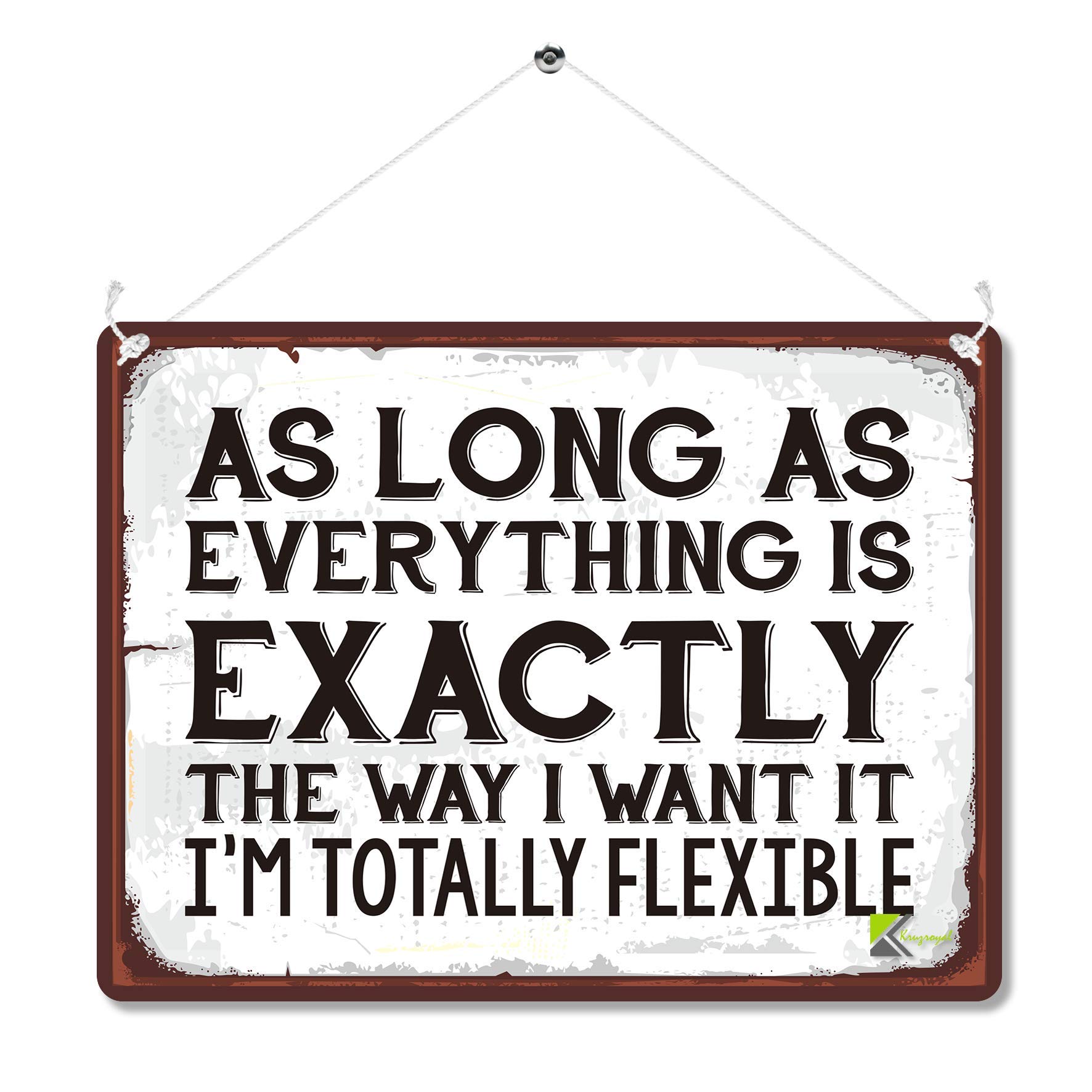 Kruzroyal Funny Sarcastic Metal Wall Sign, Exactly The Way I Want It Novelty Plaque Gift, Humorous Retro Vintage Tin Decor for Office or Kitchen, 20x15cm MP098