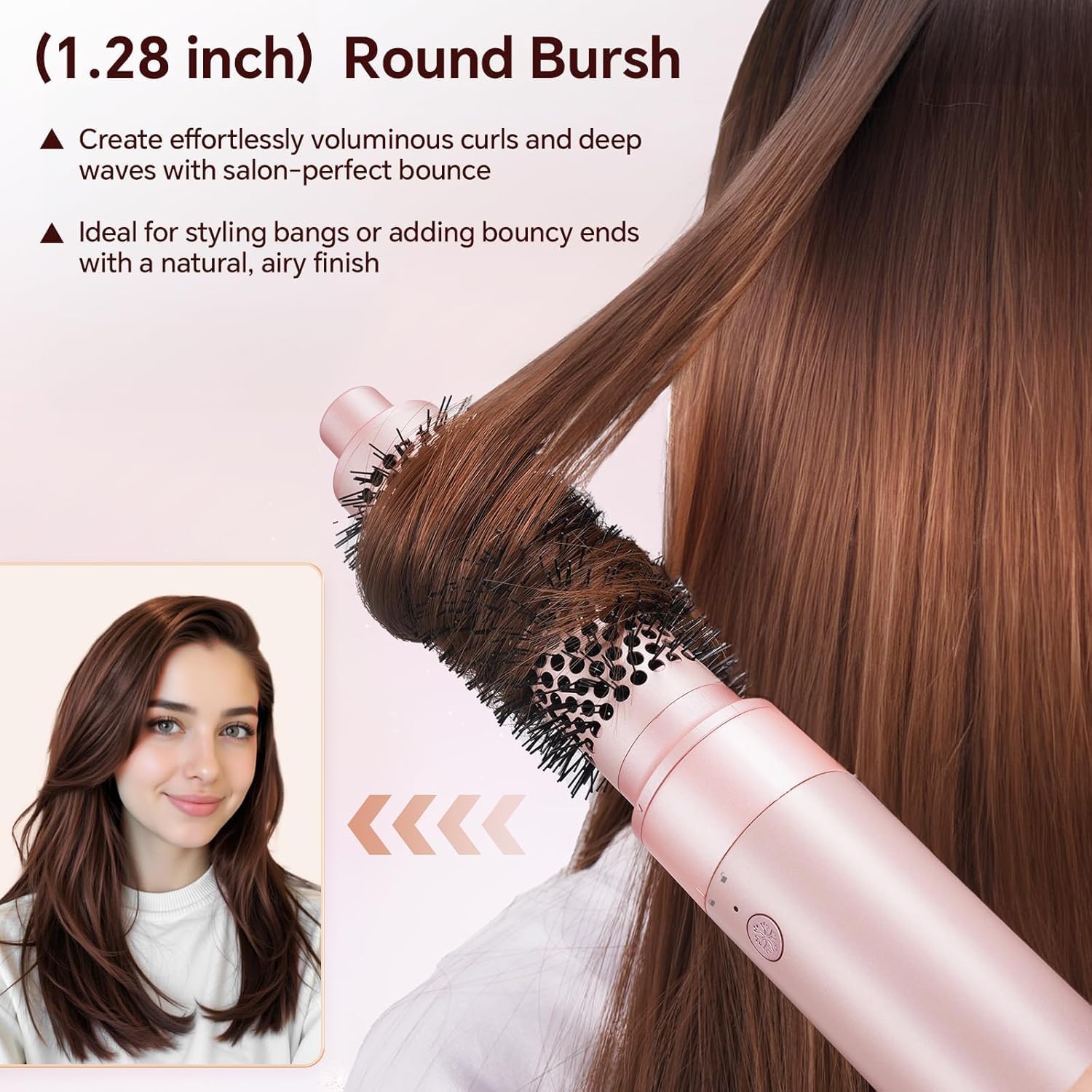 5-in-1 Air Styler, Hair Dryer & Blow Dryer Brush with Auto Wrap Curls, 110,000 RPM Ionic Hot Air Styler for Fast Drying, Curling, Smoothing, Blowouts & Frizz-Free Volume, No Heat Damage, 1200W