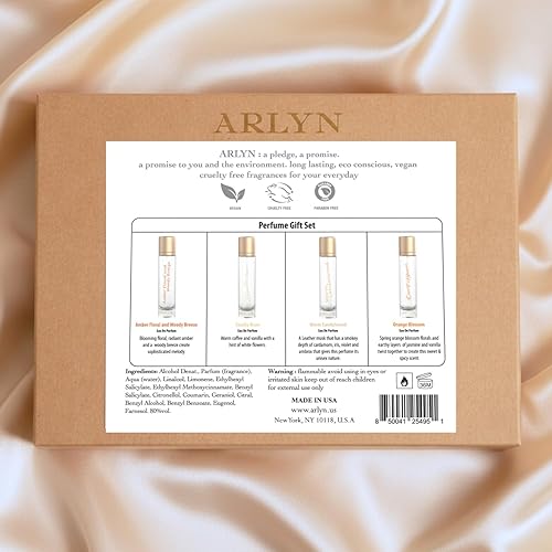Miniatura 4 de ARLYN, Set de regalo de lujo de 4 piezas  1.76 onzas líquidas  Eau de Parfum unisex, para hombres y mujeres , vegano, libre de crueldad, fabricado