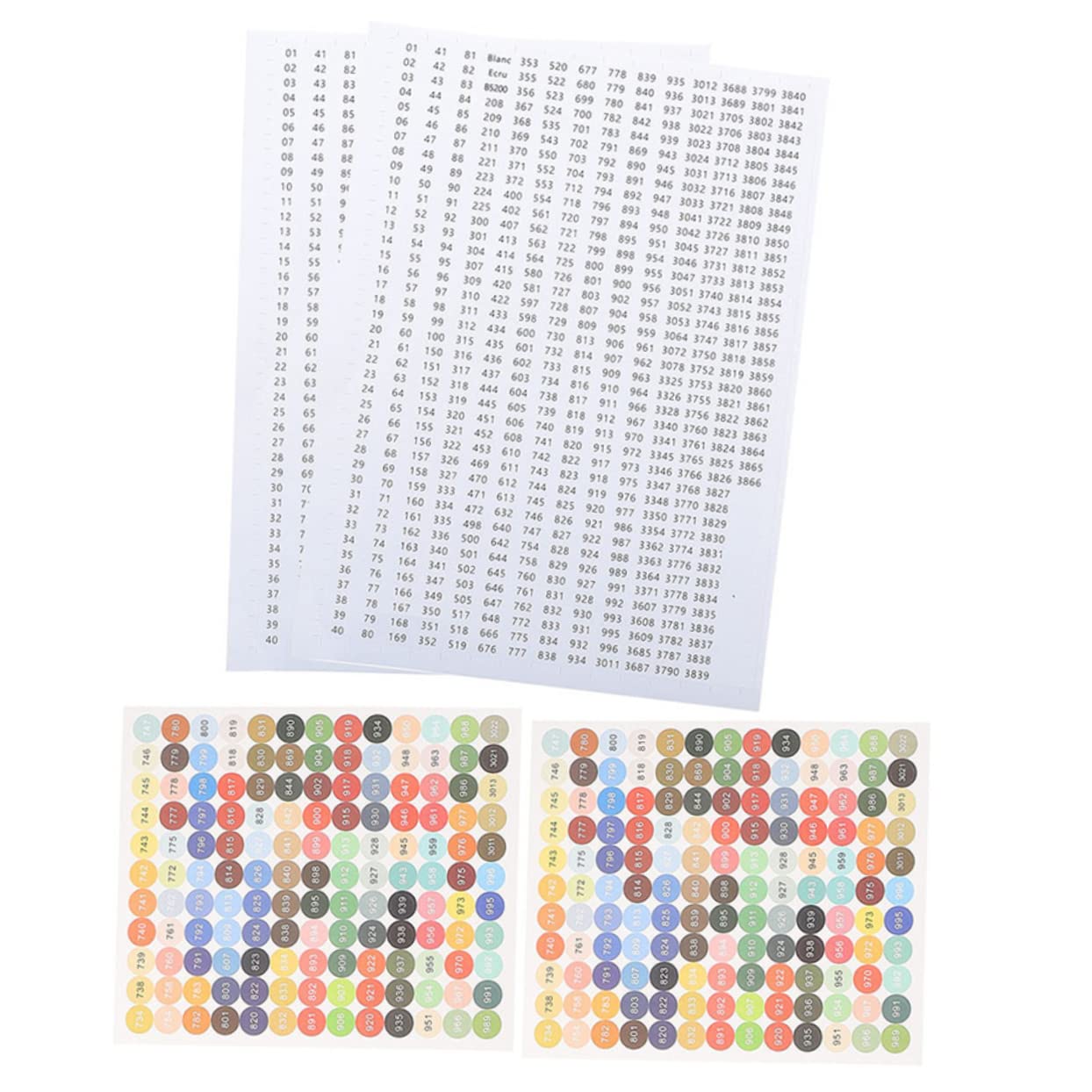 OSALADI 3 Set Adesivi Digitali Bottiglie Etichette Barattoli Rimovibile Cucina Riutilizzabile Adesivi Con Etichetta Numerica Con Numeri Auto Carta 4 Fogli*3