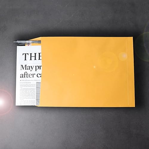 Miniatura 45 de 120 sobres de seguridad para catálogo de 6 x 9 pulgadas, sobres autoadhesivos imprimibles, sobres marrones antidesgarros, para tarjetas