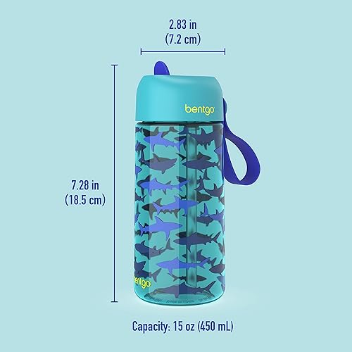 Miniatura 7 de Bentgo® Juego de mochila 2 en 1 para niños y bolsa de almuerzo aislada para agua - Nuevo y mejorado 2023 (tiburón), Azul, Bentgo Mochila para niños
