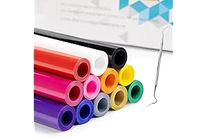 12 Pack Heat Transfer Vinyl Rolls for Cricut