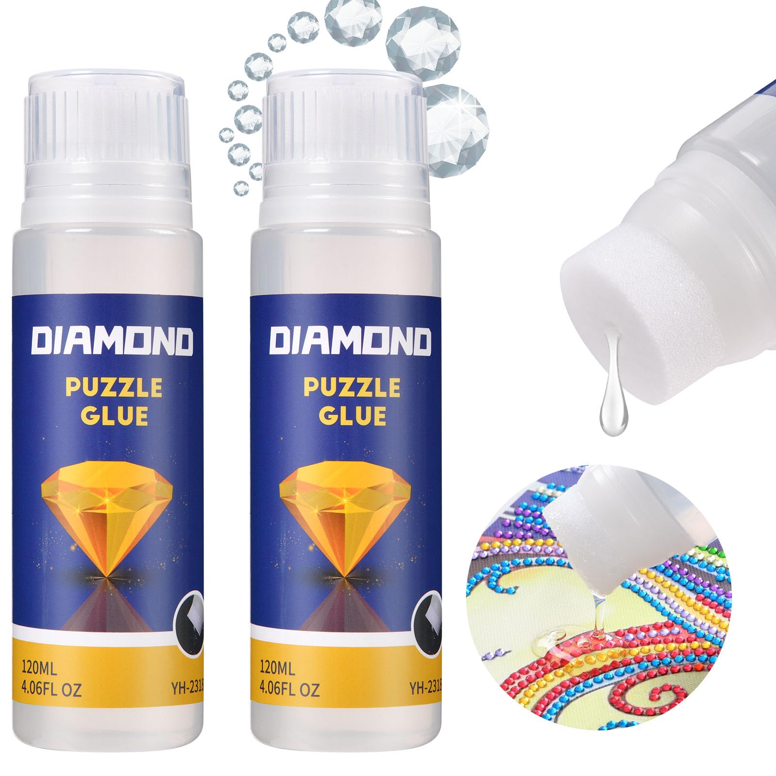 Scellant Pour Diamond Painting - Colle Protectrice 100g (x2) Pour Fixer Les Diamants Et Augmenter La Brillance - 6