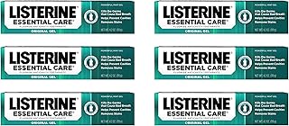 Listerine Essential Care Toothpaste, Bad Breath Treatment, Cavity Prevention, Fluoride Toothpaste; Powerful Mint Flavor, 4.2 oz (Pack of 6)