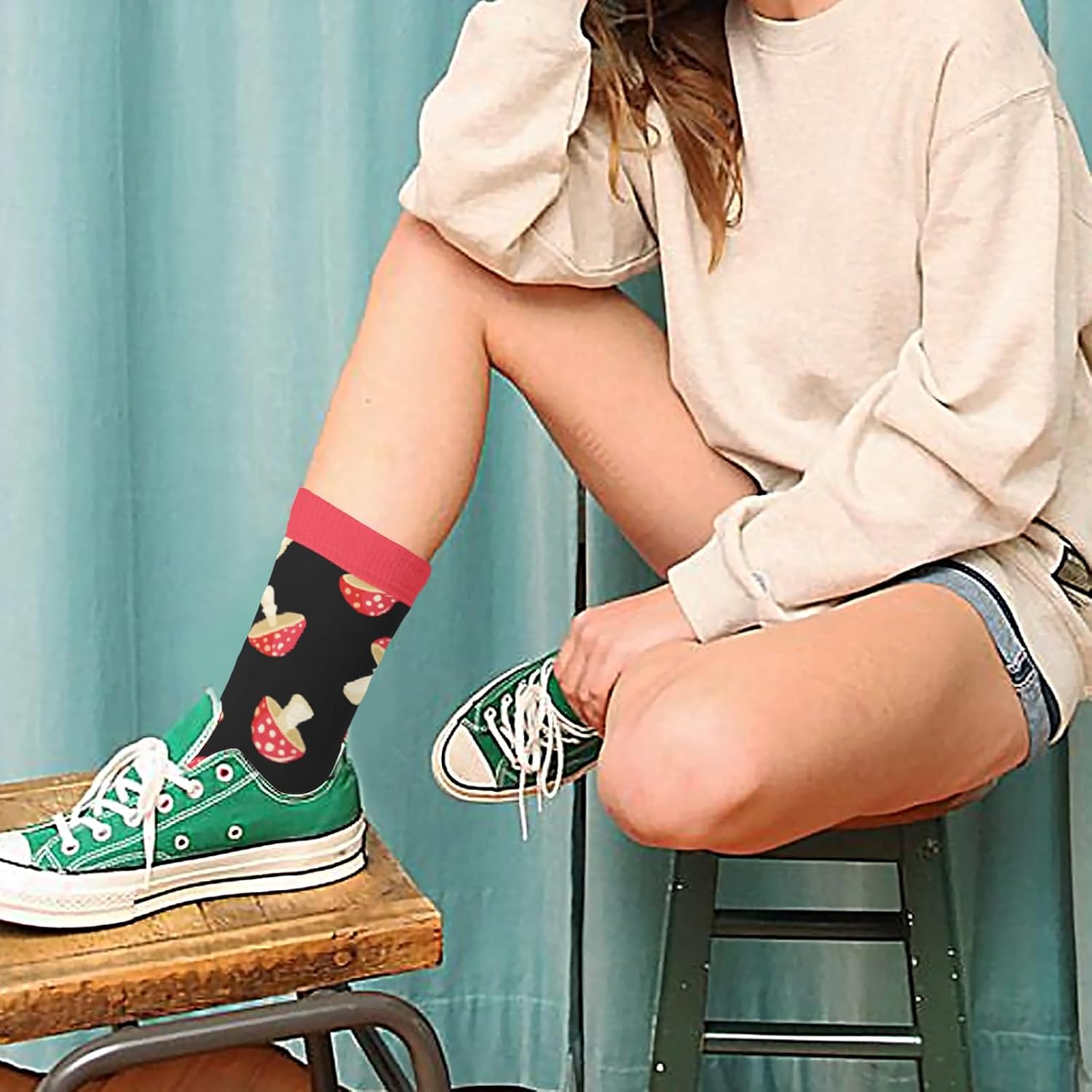 5 Pairs Cute Socks Set Gifts For Women Men,Funny Novelty Crew Casual Sock - Image 8