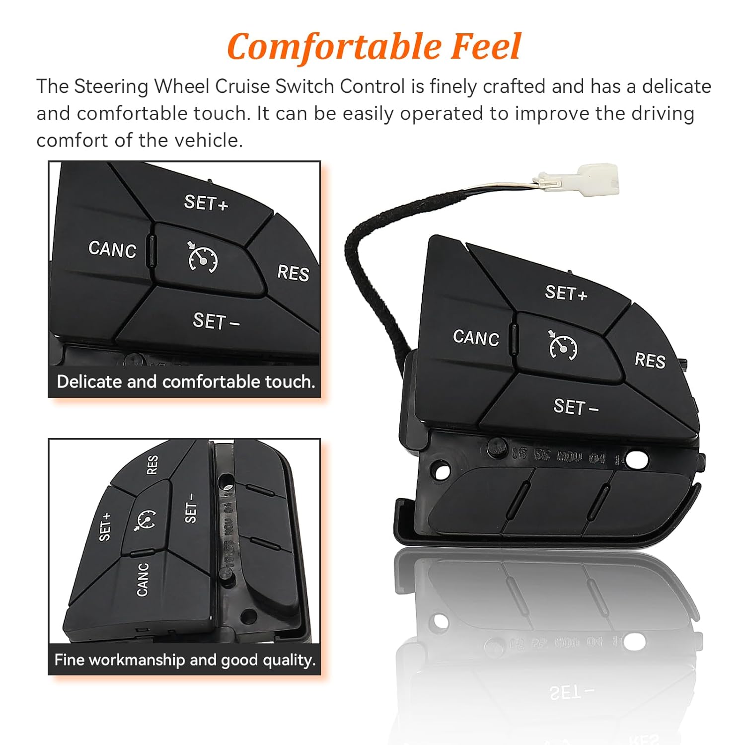 Steering Wheel Cruise Control Switch Button Compatible with 2014-2019 Dodge Durango Grand Cherokee Replace 68245338AA