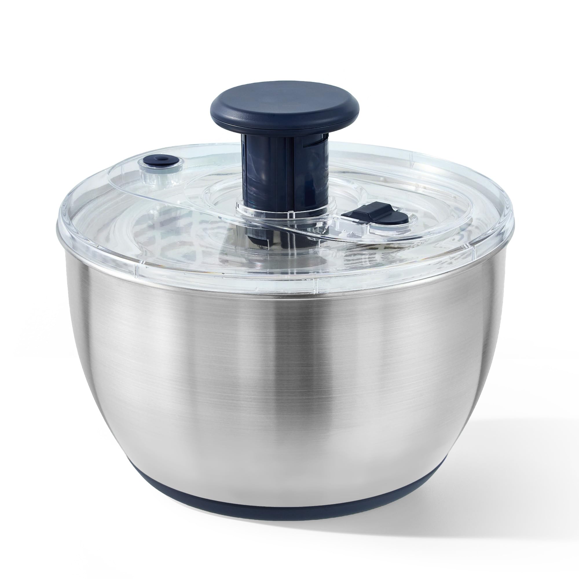 CAROTE 6.4 Qt Stainless Steel Salad Spinner, Large Lettuce Spinner Vegetable Fruit Washer, Vegetable Cleaner Salad Cleaner Lettuce Washer, Non-Slip Base, Multifunctional for Salad, Fruits