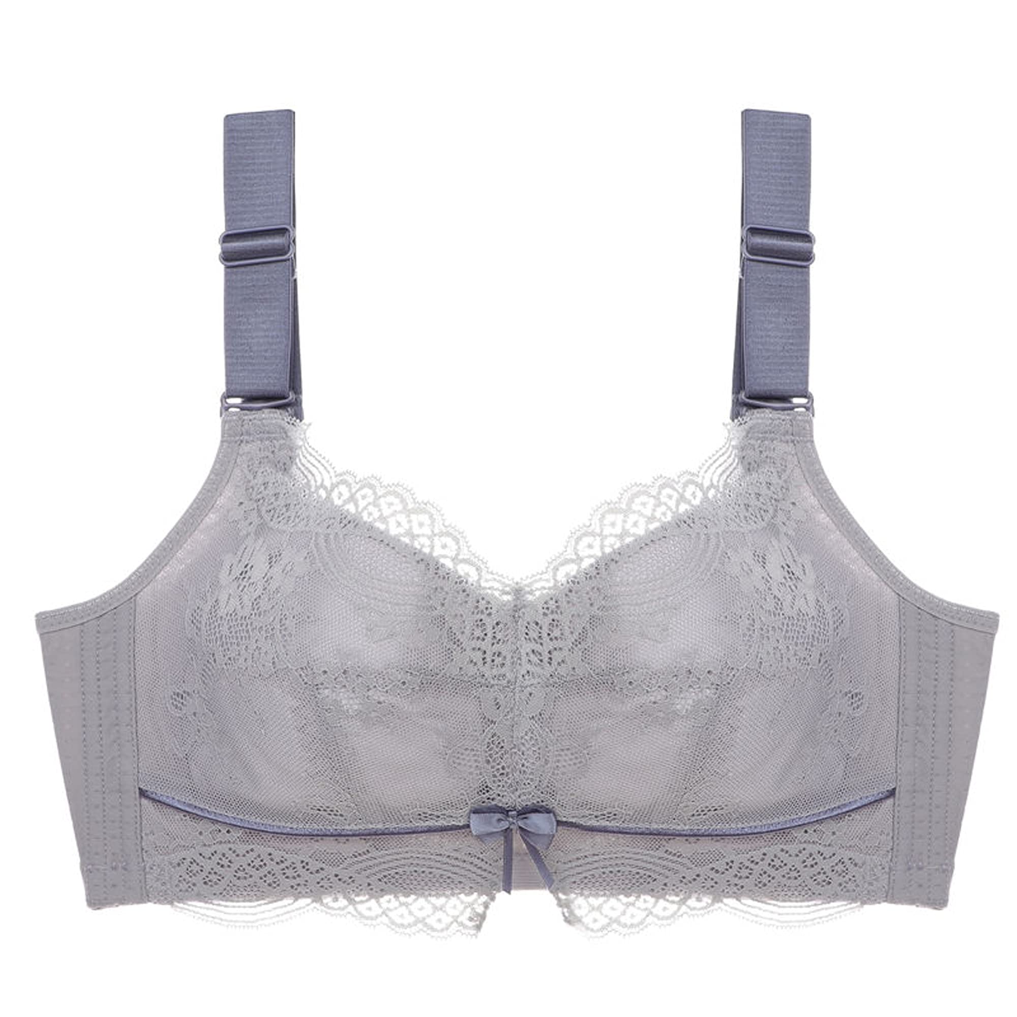 Soutien-gorge grande taille plissé gris 80C haute finition