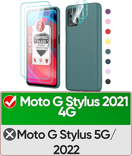Miniatura 9 de LeYi Funda para Moto G Stylus 2021 4G, G Stylus no para G Stylus 2020  5G con 2 protectores de pantalla de vidrio templado y protector de lente de