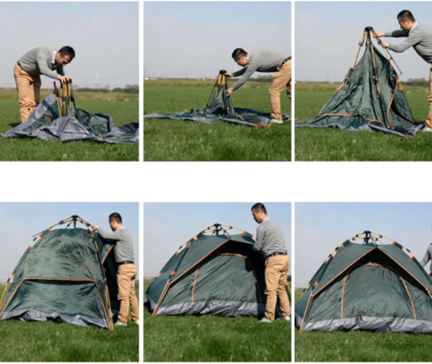 Wurfzelt 2–3 Personen | Automatisches Pop Up Camping Zelt wasserdicht & Winddicht | Schnellaufbau Zelt für Outdoor Camping | Leichtes Zelt für Zelte, Wetterschutz & Zubehör