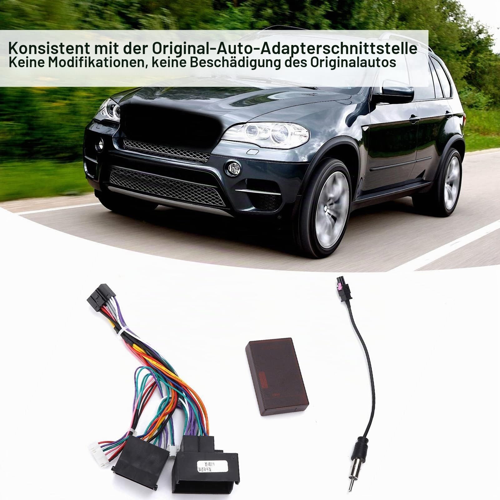 Audio-Stereo-Kabelbaum, Auto-Stromkabel mit Canbus-Box, Langlebiger Ersatz für F30/F10/X5/E46/E39/E53