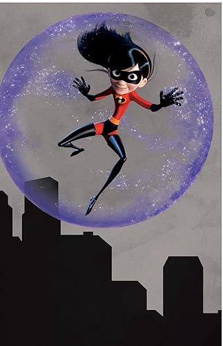 Trends International Disney Pixar - Póster de pared de The Incredibles 2, color violeta, 22.375 x 34 pulgadas, versión sin marco