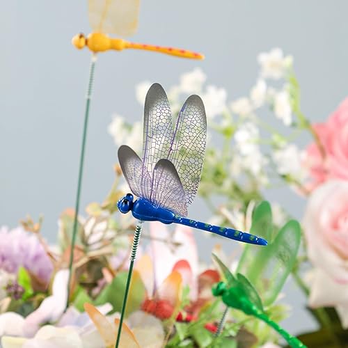 Miniatura 10 de VGOODALL - Juego de 50 estacas luminosas de mariposa y de libélula adorno de jardín impermeable para decorar interior y exterior de hogar patios