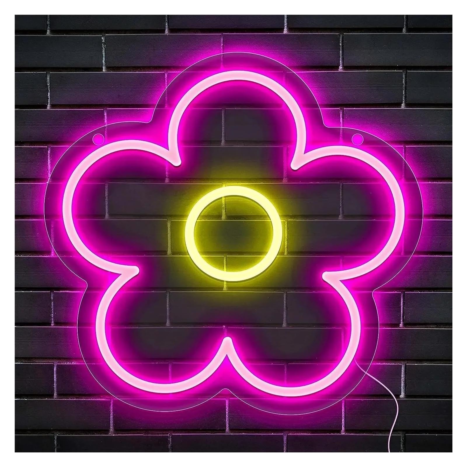 Luci al neon Fiore per insegna al per neon per alimentazione per USB dimmerabile 20 cm × 21