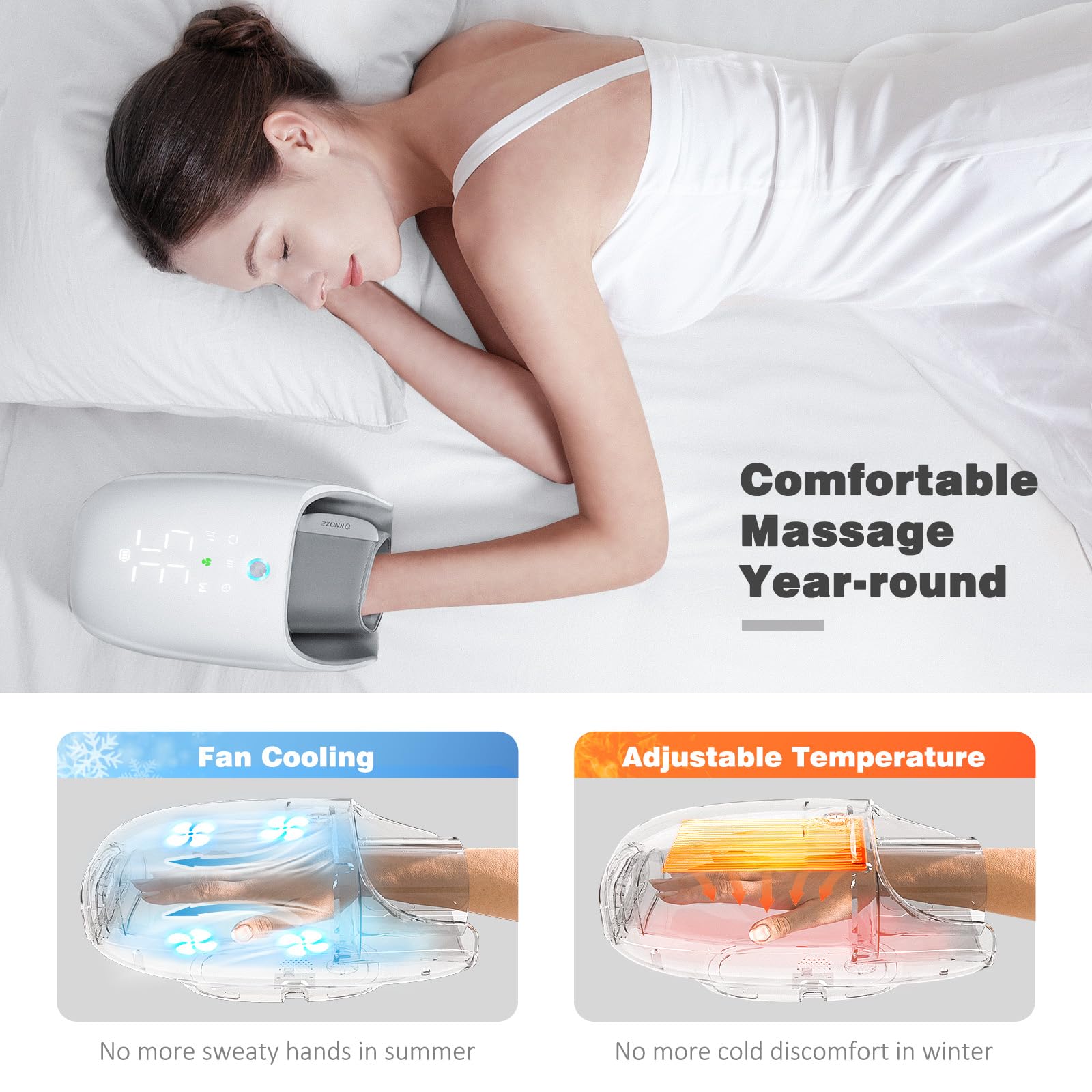 Handmassagegerät mit Kompressionsfunktion, Roll-Knetmassage, Handgelenksmassage. Ein elektrisches Handmassagegerät zur Handpflege und Entspannung, geeignet als Geschenk für Männer und Frauen.