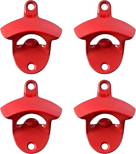 Miniatura 10 de Abrebotellas montado en la pared, bronce antiguo, abridor de tapa de cerveza montable, acero inoxidable (paquete de 1) Bronce antiguo,Negro -,Cobre