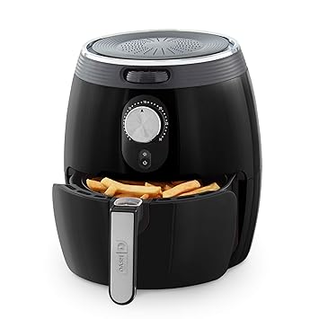 DASH DMAF355GBBK02 Deluxe Electric Air Fryer + Oven Cooker with Temperature Control, Non Stick Fry Basket