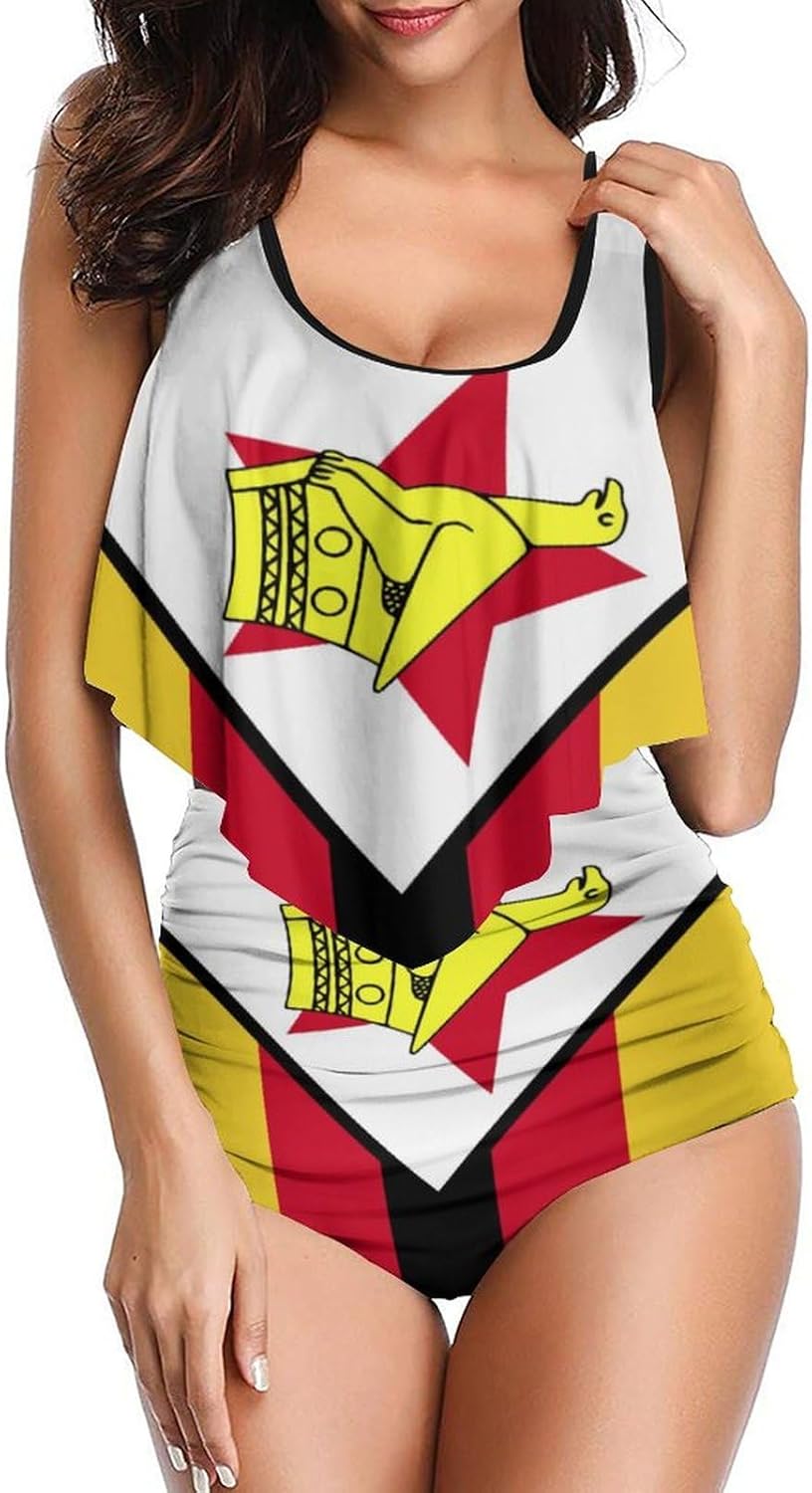 Women's 2 Piece Swimsuit Bolivia Flag Adjustable Strap Swimwear Summer Beach Bathing Suits for Womens