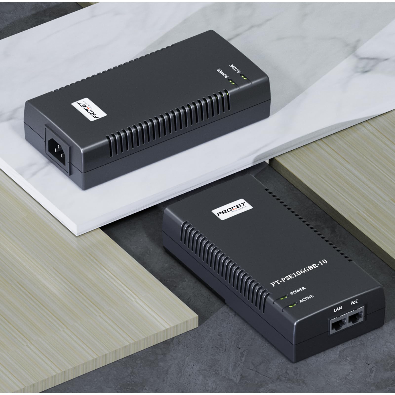 Gigabit 90W PoE Injector, Power Over Ethernet Adapter