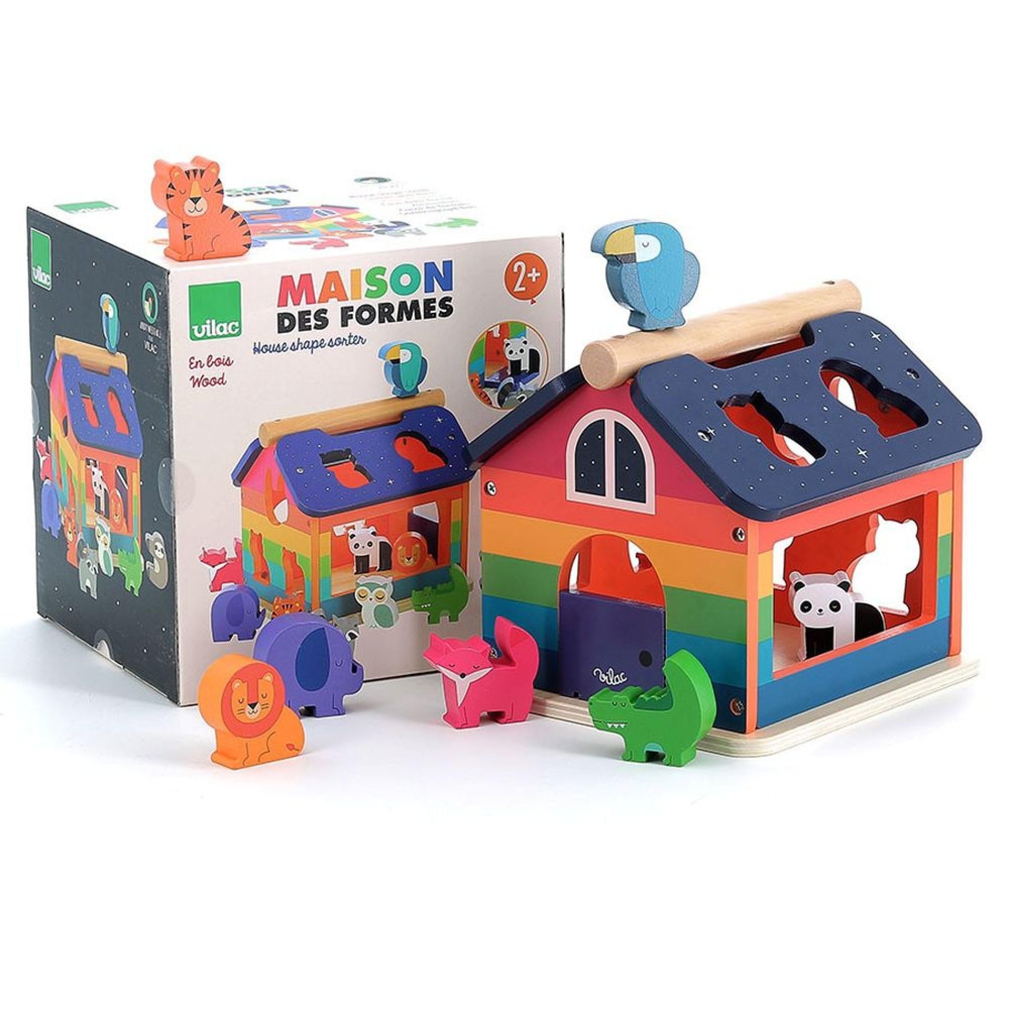 Granja de las Formas Juego Educativo de Madera para Clasificar y Asociar