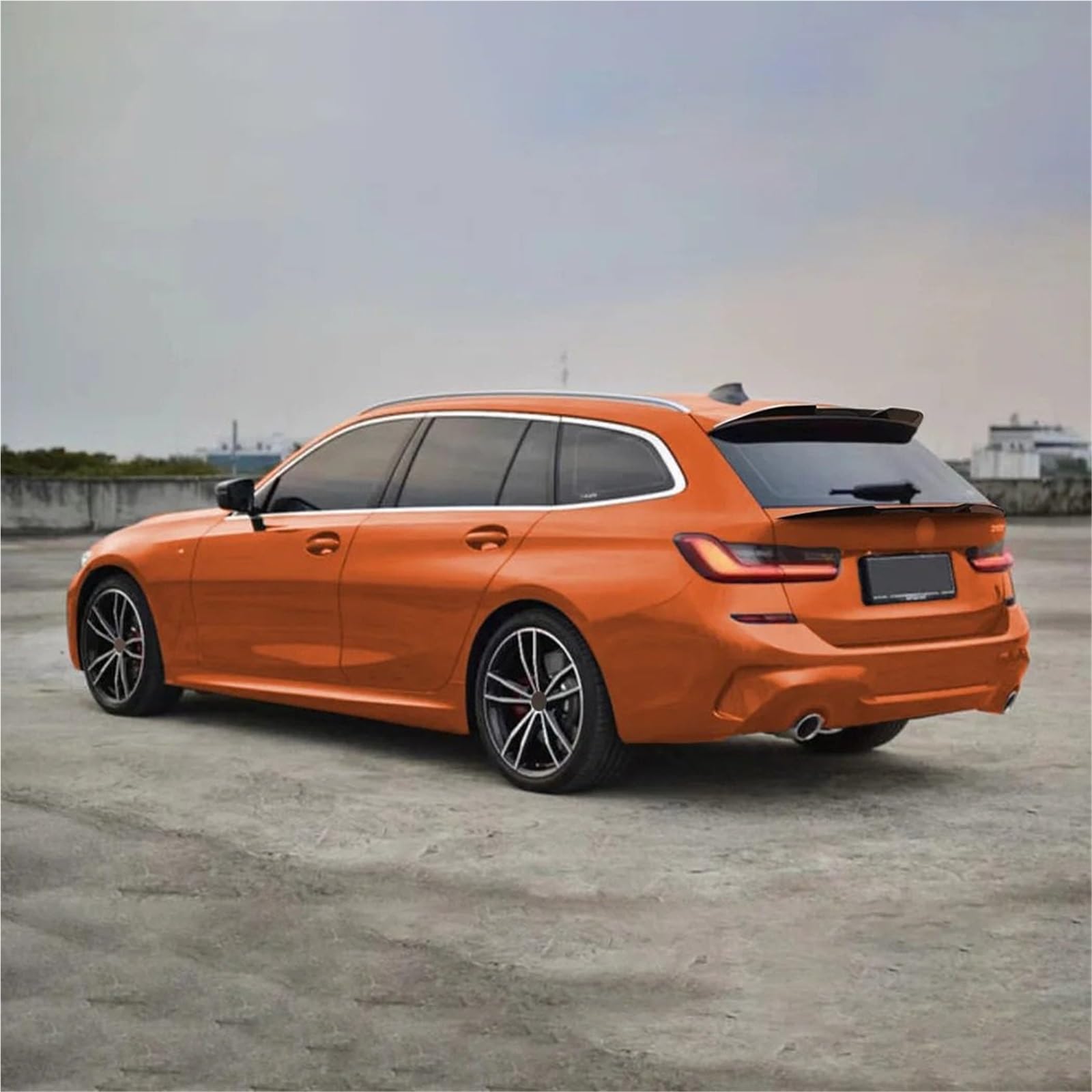 Alerón Trasero Compatible con BMW Serie 3 G21 2019-2024 pre-Facelift Touring LCI Compatible con Techo Trasero Labio por Kit de carrocería Negro Brillante AleróN de Labio(Roof Gloss Black)