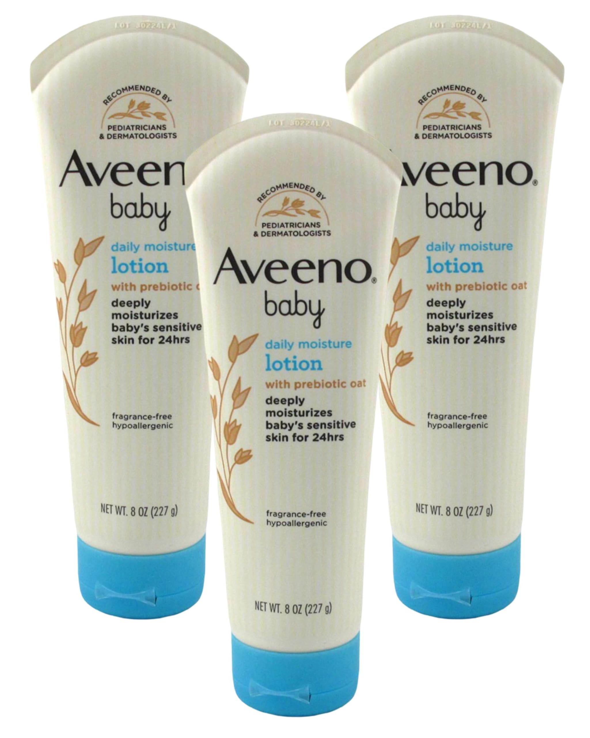 AVEENO Baby Fragrance Free Daily Moisture Lotion 8 oz (Pack of 3)