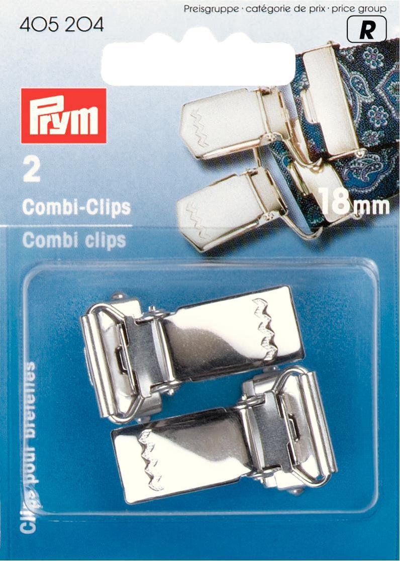 Prym - Argento (18mm) Combi Clip - 2 Pezzi