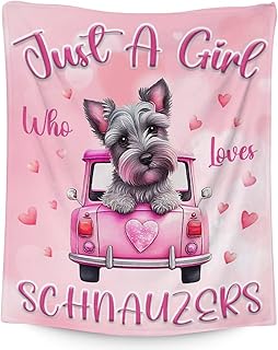 Schnauzer Blankets - Soft Fuzzy Blanket Throw for Girls - 40
