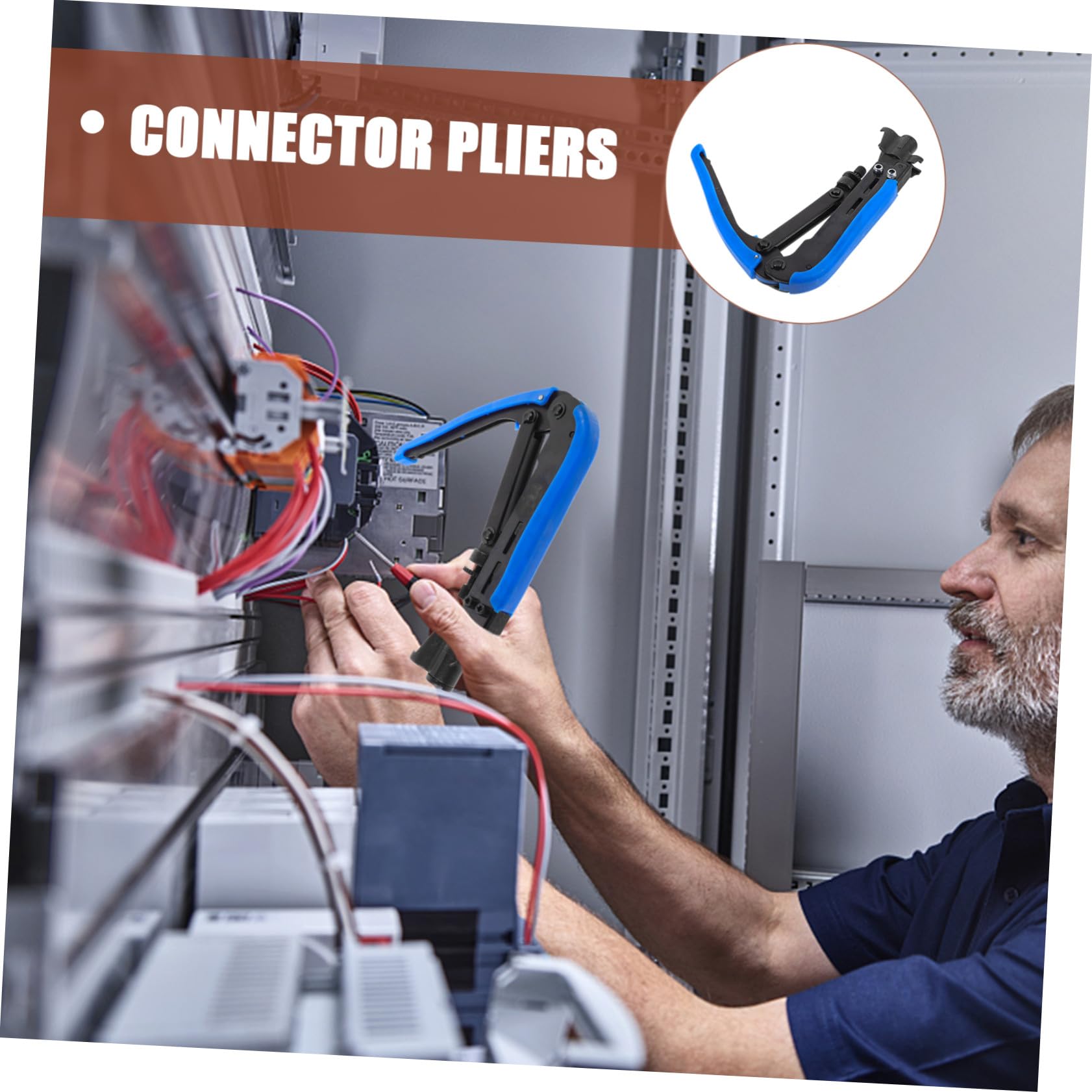 Crimpatrice Coassiale Multiuso Blu per Cavi e Connettori F | Acciaio Inossidabile e Plastica, Uso Casa e Ufficio, Compatta per Rete e Video