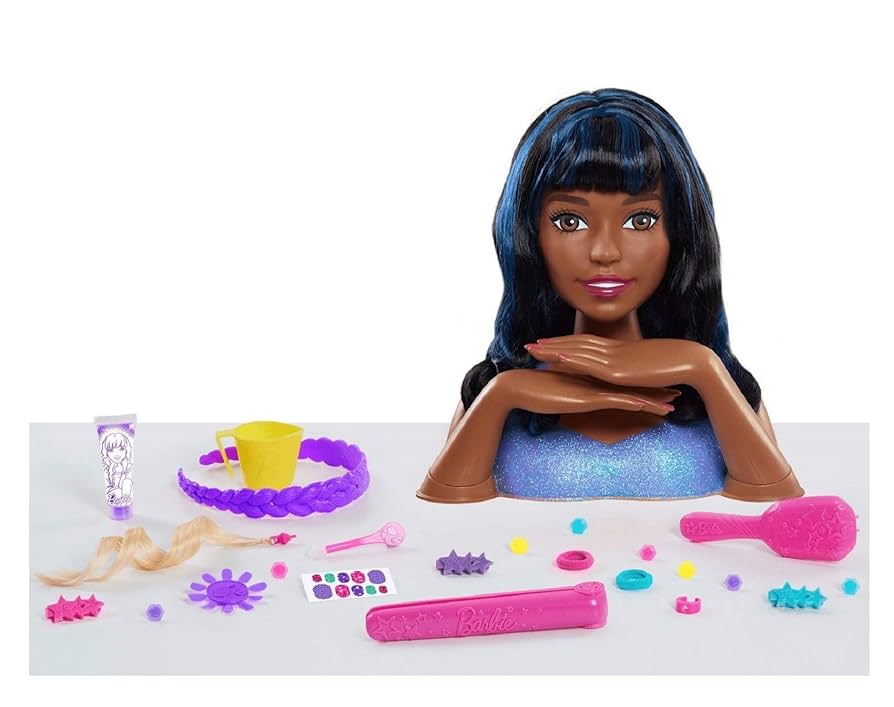 バービー　スタイリングヘッド Amazon.com: Barbie Totally Hair Styling Doll Head & 20+