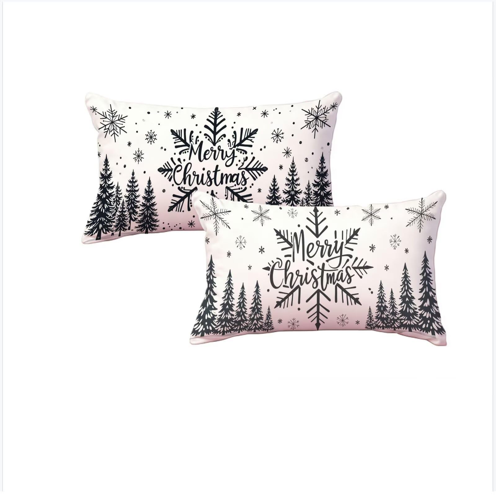 Housse de coussin velours 40x70 anti-tache et imperméable pour Noël
